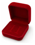 Square Red Velvet Ring Box